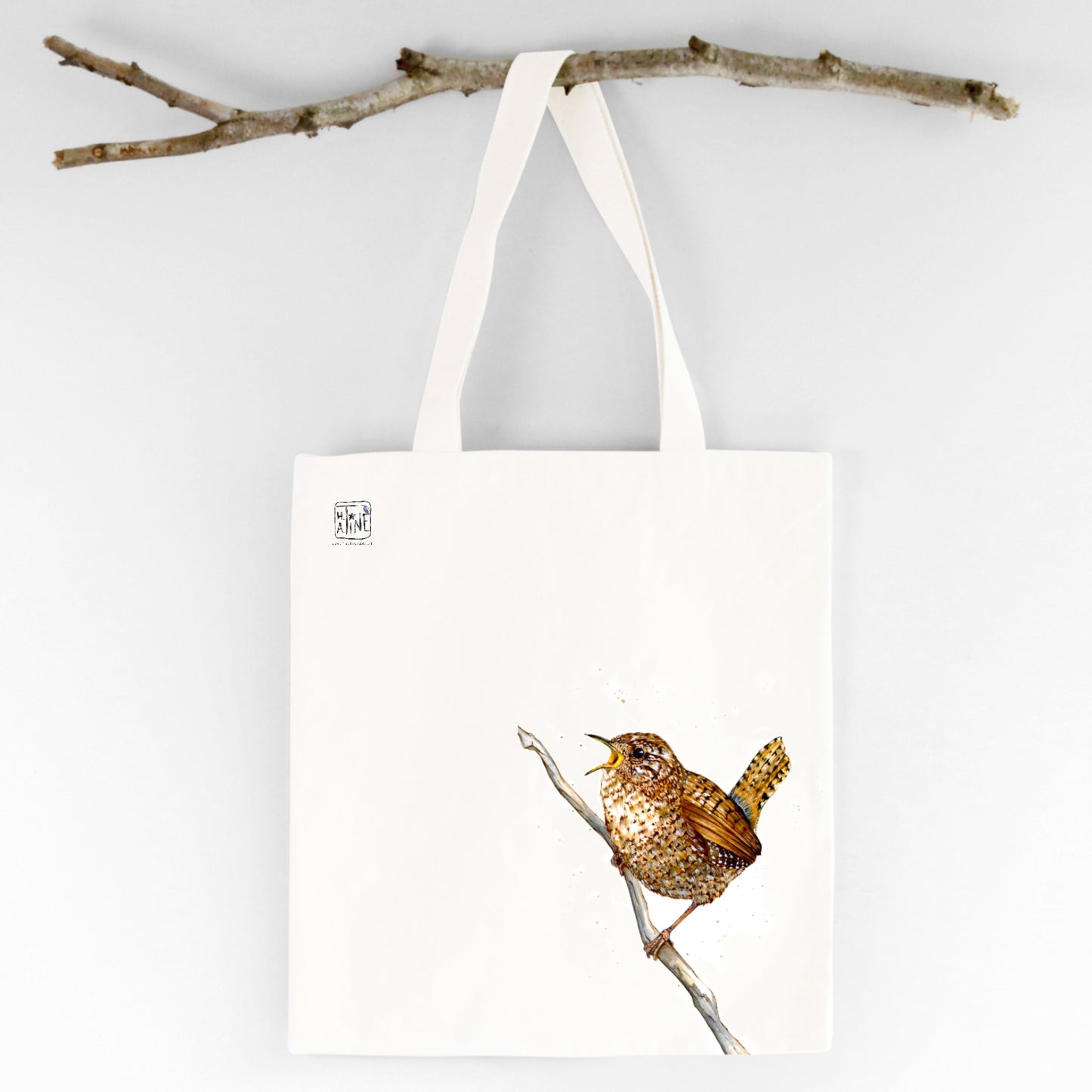 Gærdesmutte net // Wren tote bag