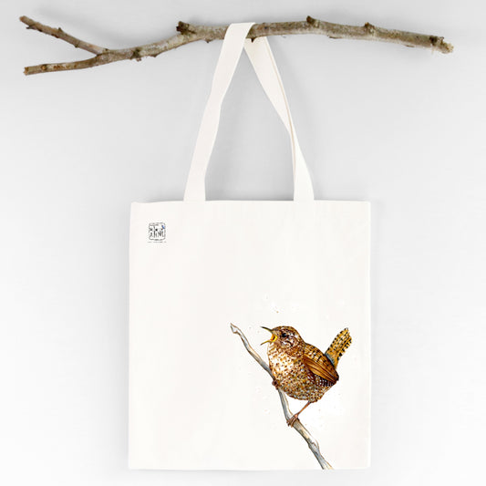 Gærdesmutte net // Wren tote bag